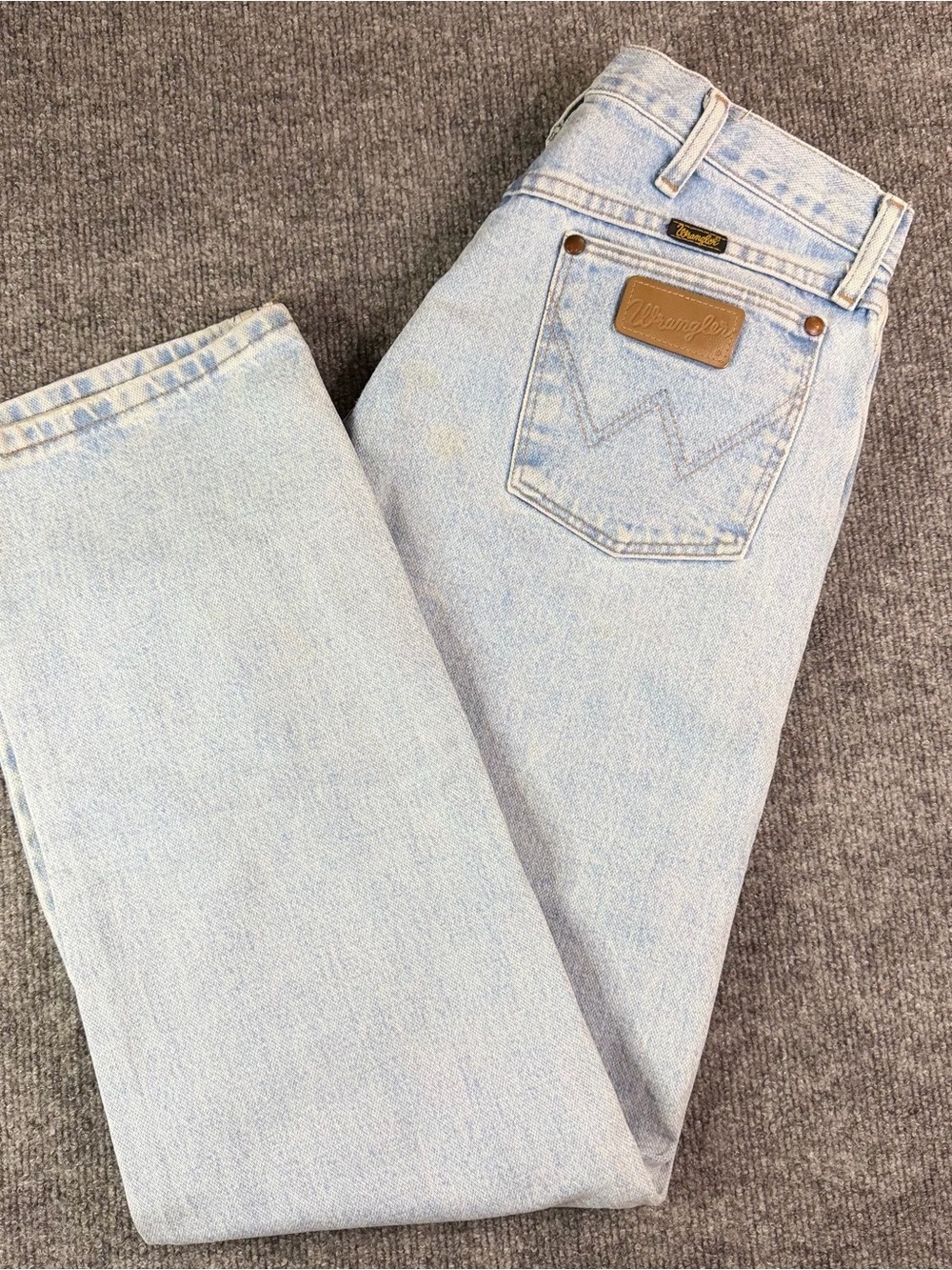 Vintage 90s Wrangler 13MWZ Cowboy Cut Jeans Light Wash Denim 33x32 1998